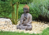 Dekofigur Thai Buddha, meditierend, braun-gold, H 40 cm