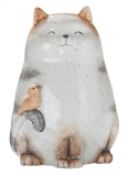 Grinsende, dicke Katze, Keramik