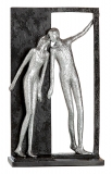 Skulptur Liebespaar, Silber