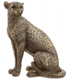 Skulptur Gepard, goldfarben